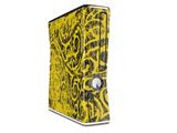 Folder Doodles Yellow Decal Style Skin for XBOX 360 Slim Vertical