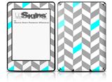 Chevrons Gray And Aqua - Decal Style Skin fits Amazon Kindle Paperwhite (Original)