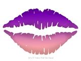 Smooth Fades Pink Purple - Kissing Lips Fabric Wall Skin Decal measures 24x15 inches