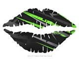Baja 0014 Neon Green - Kissing Lips Fabric Wall Skin Decal measures 24x15 inches