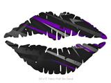 Baja 0014 Purple - Kissing Lips Fabric Wall Skin Decal measures 24x15 inches