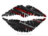 Baja 0014 Red Dark - Kissing Lips Fabric Wall Skin Decal measures 24x15 inches