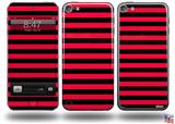 Stripes Red Decal Style Vinyl Skin - fits Apple iPod Touch 5G (IPOD NOT INCLUDED)