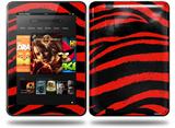 Zebra Red Decal Style Skin fits Amazon Kindle Fire HD 8.9 inch