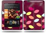 Plain Leaves On Burgundy Decal Style Skin fits Amazon Kindle Fire HD 8.9 inch