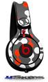 WraptorSkinz Skin Decal Wrap compatible with Beats Mixr Headphones Locknodes 04 Red Skin Only (HEADPHONES NOT INCLUDED)