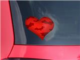 Deathrock Bats Red - I Heart Love Car Window Decal 6.5 x 5.5 inches