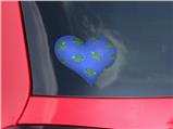 Turtles - I Heart Love Car Window Decal 6.5 x 5.5 inches